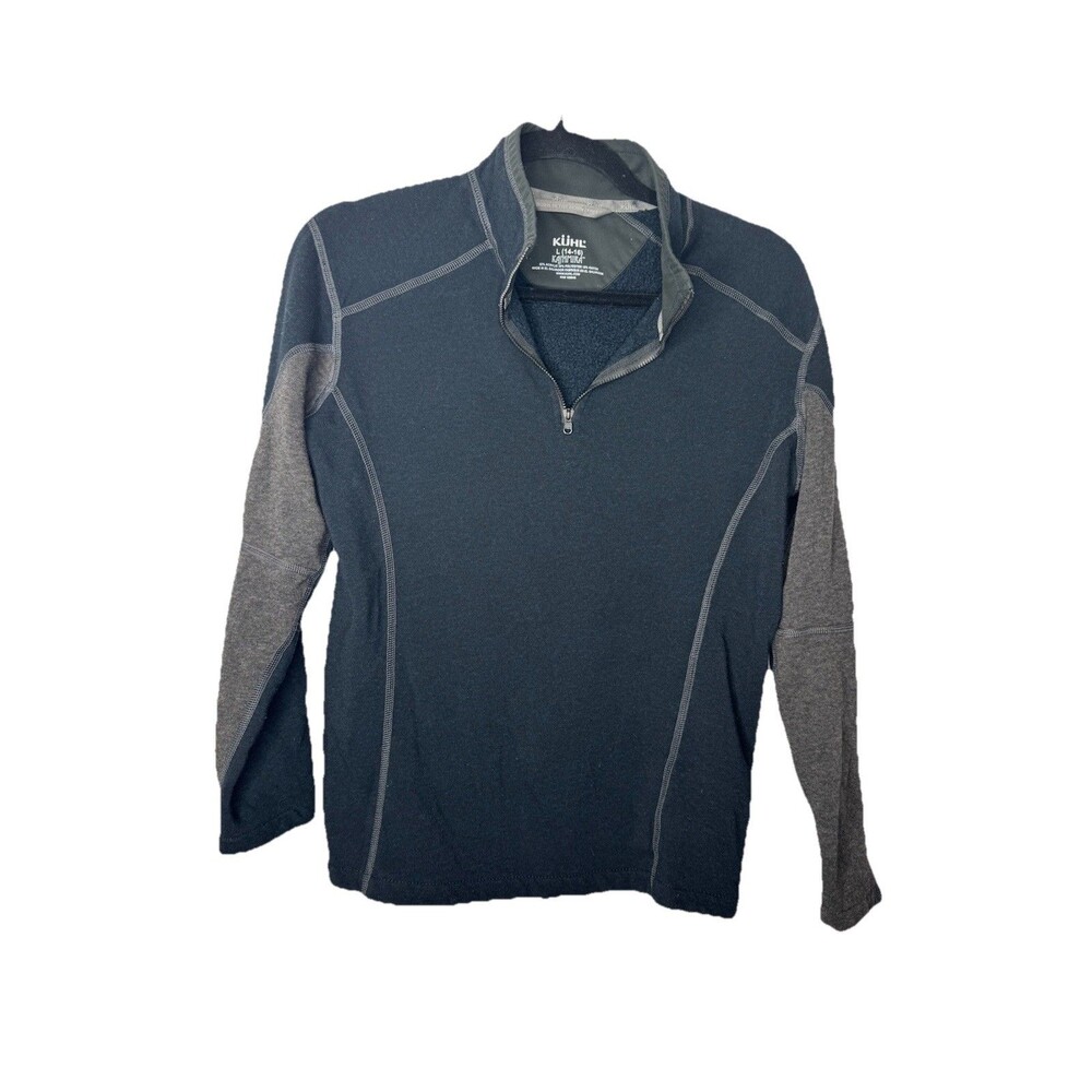 Boys Kuhl Revel Kashmira 1/4 Zip Pullover Navy Size Large (14-16) Hiking